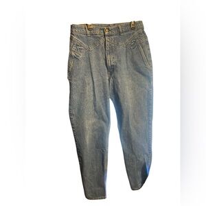 Vtg Retro Straight Leg Jeans Sz 30x28 Unbranded Says 16PP Fit Small